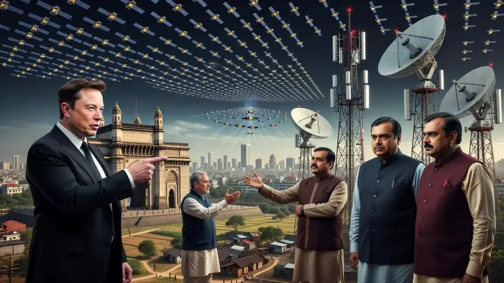 Musk Escalates Feud With India's Business Elite Over Starlink Delays